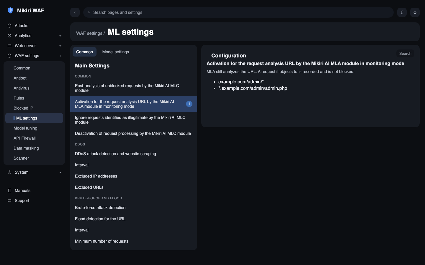 MLA detection mode