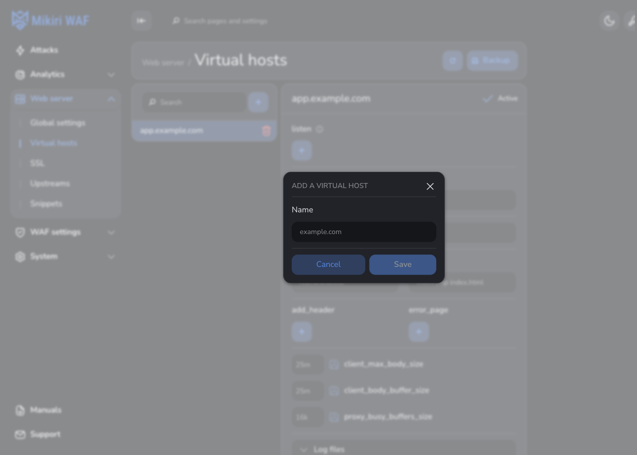 Add a virtual host